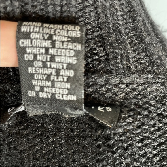 Deane & White Cardigan Sweater Wool Blend Button Front Black Womens Size Large - Picture 5 of 5